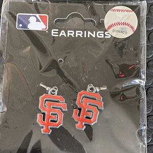 San Francisco Giants Orange and Silver Earrings